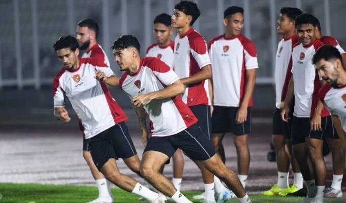 Jelang Laga Kontra Tuan Rumah Australia, Timnas Indonesoa Lakukan Latihan Perdana