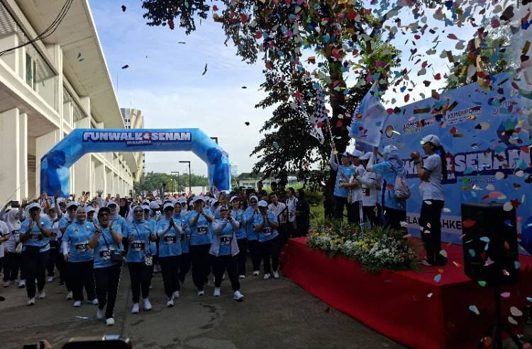 Antusias Ribuan Warga Warnai Fun Walk & Senam Nusantara Seruni Pembuka ISS 2025