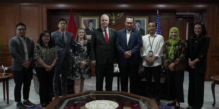 Kuasa Usaha Kedubes AS Bertemu dengan Ketua BRIN Prof. Arif Satria