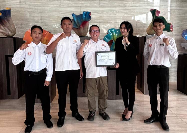 Sertifikat Apresiasi dari Mercure Hotel Karawang kepada Aero Astra Akademia