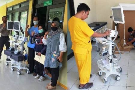 Polri Distribusikan Puluhan Ventilator ke Beberapa RS Bhayangkara di Jatim; Wagub Mengapresiasi