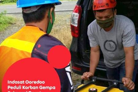 Indosat Ooredoo; Peduli Korban Gempa di Mamuju-Majene