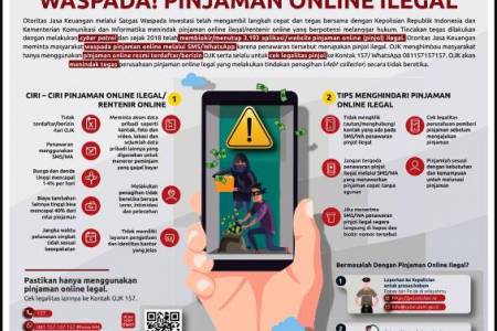 OJK Minta Masyarakat; Waspadai Pinjaman Online Ilegal
