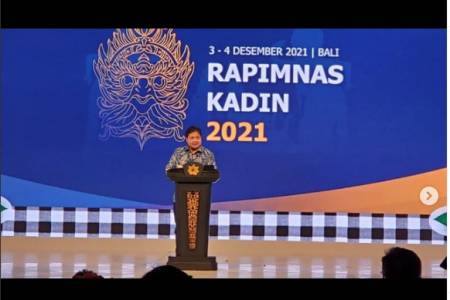 Hadiri Rapimnas KADIN, Menko Airlangga Hartarto Sebut Cadangan Devisa Indonesia Relatif Naik