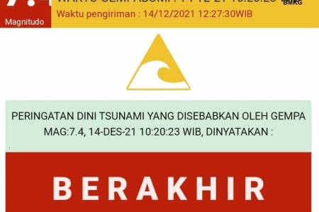 Gempa 7,4 SR Guncang Timur Indonesia