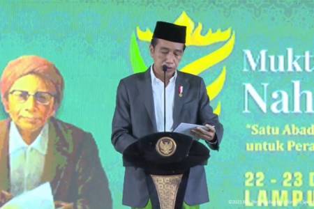 Presiden Jokowi Buka Muktamar ke-34 NU di Lampung 