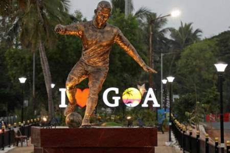 Patung Ronaldo Bikin Tersinggung Penduduk Goa di India