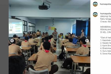Cegah Tawuran Pelajar, Kapolsek Ciracas Lakukan Sosialisasi di Sejumlah Sekolah