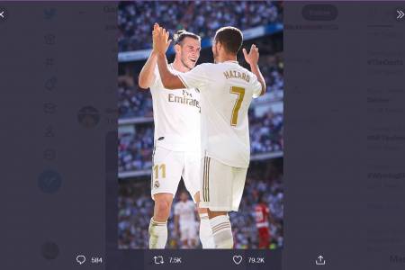Viral Momen Gareth Bale Tertawakan Eden Hazard yang Tak Jadi Dimainkan