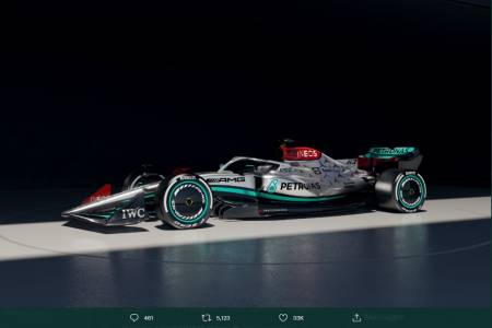 Kembali Gunakan Warna Kebesaran, Ini Penampakan Mobil Baru Tim Mercedes untuk F1 2022
