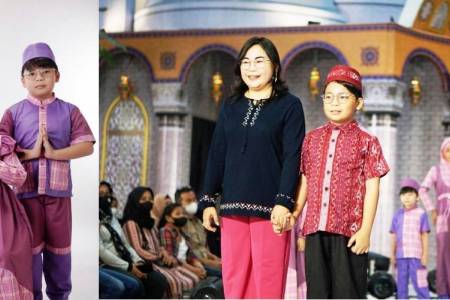 Meyti Hanna Rancang Busana Muslim Anak, Purple Kids of Ramadhan