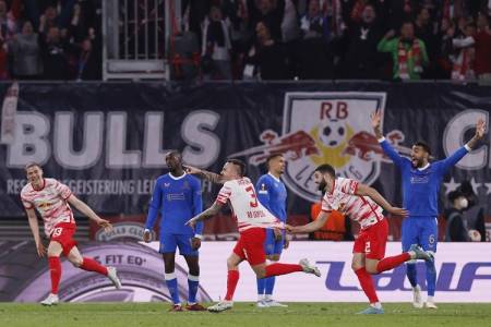 Leg I Semi Final Liga Eropa 2021-2022 : RB Leipzig Tekuk Rangers 1-0