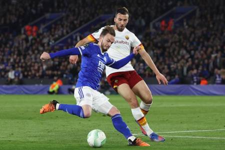 Leg I Liga Konferensi Eropa : Leicester City Diimbangi AS Roma 1-1