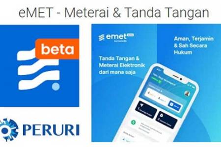eMET; AplikasiPenyedia Bundling e-Meterai dan Tanda Tangan Digital Pertama untukTransaksi Dokumen Elektronik