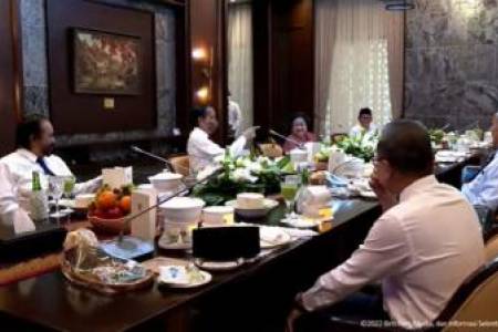 Jelang Reshufle Kabinet, Presiden Jokowi  Kumpulkan Para Ketua Umum Partai di Istana Makan Siang