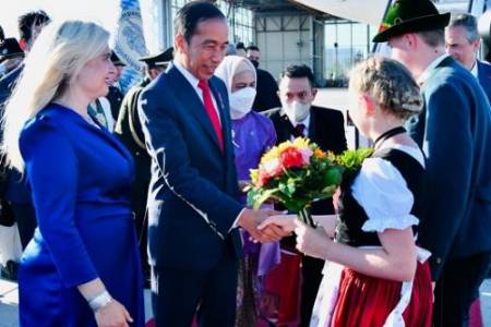 Presiden Jokowi dan Rombongan Tiba Mnich Jerman Hadiri KTT G7