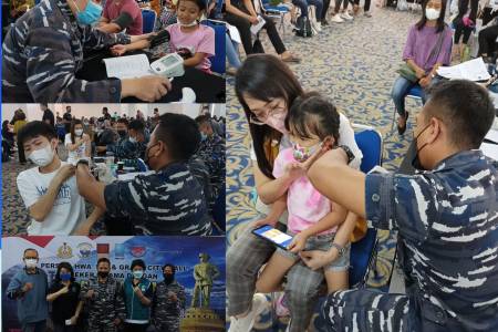 Hwa Ind, Grand City Mall & TNI AL-Koarmada II Adakan Vaksinasi Massal, Targetkan 2000 Dosis