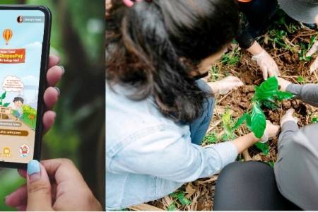 Main Shopee Tanam Bisa Sumbang Ribuan Bibit Pohon di Kaki Gunung Gede Pangrango