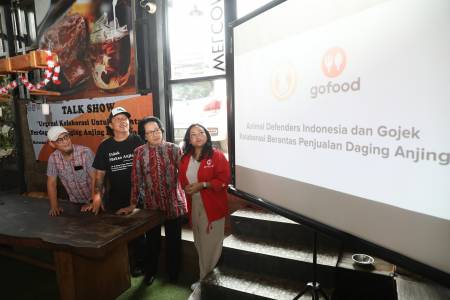 Animal Defenders Indonesia dan Gojek Kolaborasi Berantas Penjualan Daging Anjing