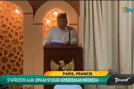 Jadi Khatib Jumat di Paris, Waketum DMI Komjen Pol (Purn) Dr. H. Syafruddin  Ajak Jamaah Syukuri Kemerdekaan Indonesia