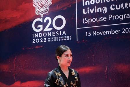 Pendamping Kepala Negara Ikuti Workshop Kerajinan Tangan dalam Spouse Program KTT G20