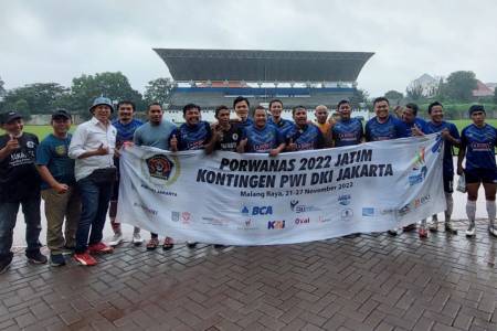 Cuaca Buruk  PWI DKI Jakarta dan Jatim Ditetapkan Juara Bersama Cabang Sepakbola Porwanas 2022