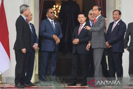 Presiden Jokowi Menerima Kunjungan Menteri Luar Negeri Negara ASEAN