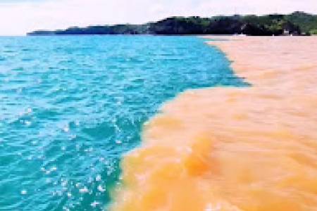 Viral Penampakan Air Pantai Baron Berwarna Cokelat dan Biru