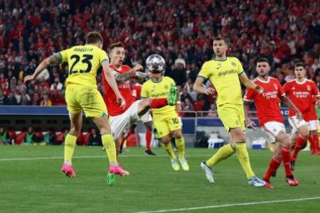 Leg I Perempatfinal  Liga Champions 2022/2023: Inter Milan Tersenyum, Sukses Permalukan Benfica dengan Skor 2-0