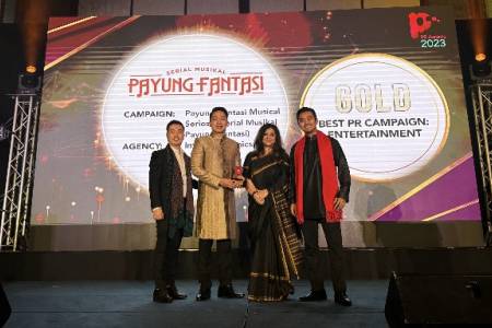 Serial Musikal Payung Fantasi Raih Piala Gold dalam Penghargaan PR Awards 2023 di Singapura