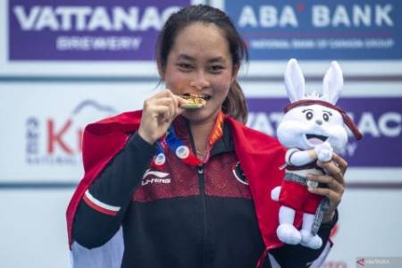 Priska Madelyn Nugroho Raih Medali Emas Tenis Tunggal Putri Sea Games 2023 Kamboja