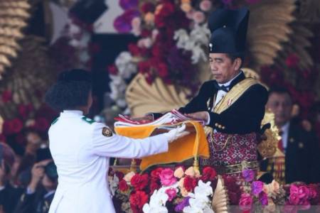 Presiden Jokowi Pimpin Upacara Peringatan HUT ke 78 RI di Istana Negara