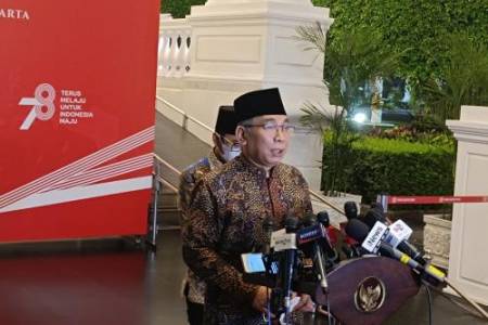 Ketum PBNU KH Yahya Cholil Staquf Temui Presiden Jokowi di Istana