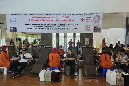 Java Paragon Gelar Donor Darah, Diikuti Karyawan & Tamu
