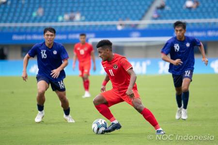Sepakbola Asian Games 2023: Timnas Indonesia U-24 Keok 1-0 atas Timnas Taiwan U-24