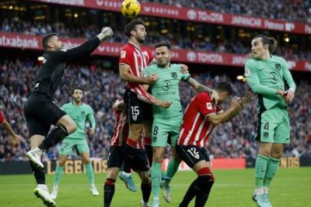 Liga Spanyol 2023/2024: Athletic Bilbao Tundukan Atletico Madrid 2-0, Valencia Tahan Barcelona 1-1