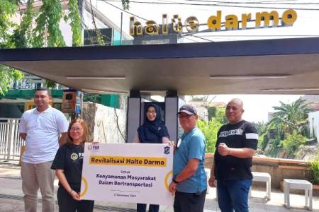 F&B Indonesia Revitalisasi Halte Bus Darmo Surabaya, Lebih Aman & Nyaman