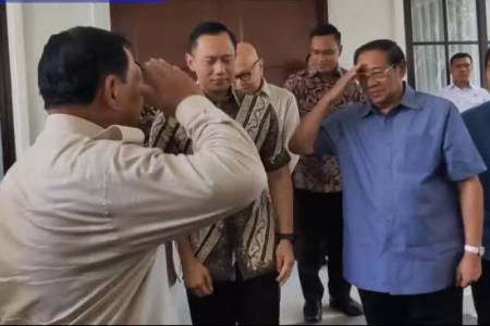 Prabowo Temui SBY di Pacitan: “Beliau dulu komandan Saya!”