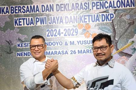 Kesit Budi Handoyo dan  Yusuf Muhamad Said Deklarasi Siap Pimpin PWI Jaya 2024-2029