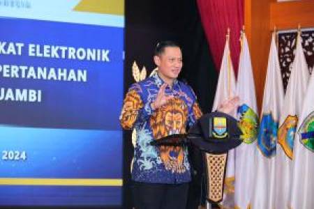 Menteri Agraria  AHY Resmikan Pelayanan Sertifikat Elektronik di Jambi