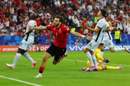 EURO 2024: Georgia Kandaskan Portugal 2-0 dan Catat Sejarah Lolos ke 16 Besar!
