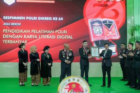 Sespim Lemdiklat Polri Gelar Kegiatan Pemberian Rekor MURI