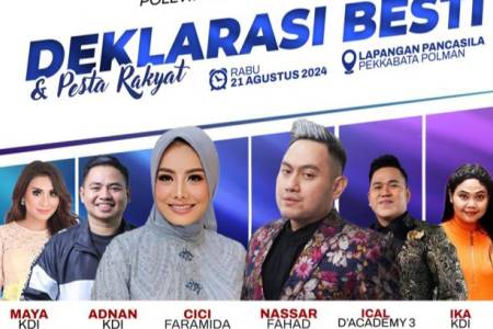 Artis Top Dangdut Meriahkan Deklarasi Besti di Polman