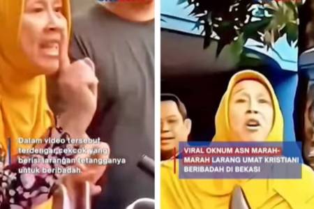 Viral! Emak-Emak ASN Ngamuk Larang Umat Kristiani Ibadah!