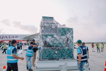 Kargo Logistik MotoGP Mandalika Telah Tiba di Bandara Lombok,  InJourney Aviation Services Siap Tunjukan Performanya