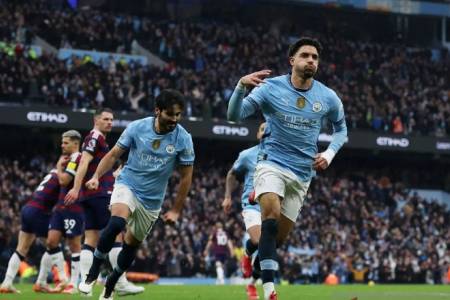 Liga Inggris: Manchester City Ditahan Imbang Brighton & Hove Albion 2-2