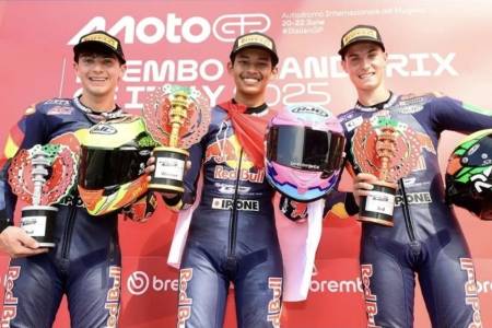Pembalap Indonesia, Veda Ega Pratama juara Red Bull Rookies Cup Italia 2025