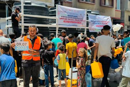 Air Bersih Kembali Mengalir untuk Warga Gaza