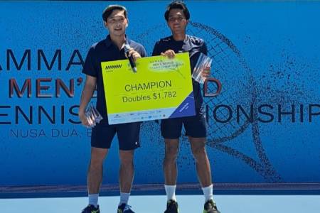 Pasangan Christhoper Rungkat/M Rifqi Fitriadi Sukses  Juara  Ganda Putra M-25 Seri 7