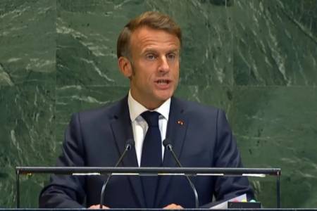 Di Sidang Umum PBB, Presiden Macron  Resmi Sampaikan Pengakuan Prancis untuk Negara Palestina